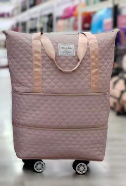 Carry-On Universal Wheel Multifunctional Multi-Layer Expansion Business Grid Pattern กระเป๋าสตางค์เดินทาง