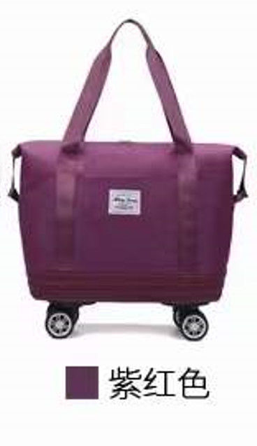 กีฬาขนาดเบาที่สามารถขยายได้ สนามกีฬา Duffel Tote Bag Yoga Weekend Shoulder ที่กําหนดเอง มีล้อ กระเป๋าเดินทาง