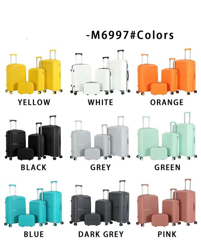 สินค้าที่มีคุณภาพสูง เซ็ตกระเป๋าเดินทางสองล้อ พร้อม TSA Lock Silent Spinner ทําจาก PP Travel Mute Wheels