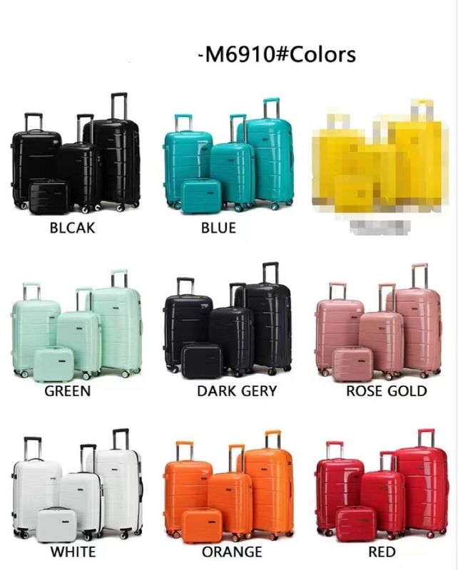 โรงงาน ขายส่งปลีก PP Custom มูทล้อ ความจุใหญ่ แฟชั่น การเดินทาง Trolley เซตกระเป๋าเดินทาง