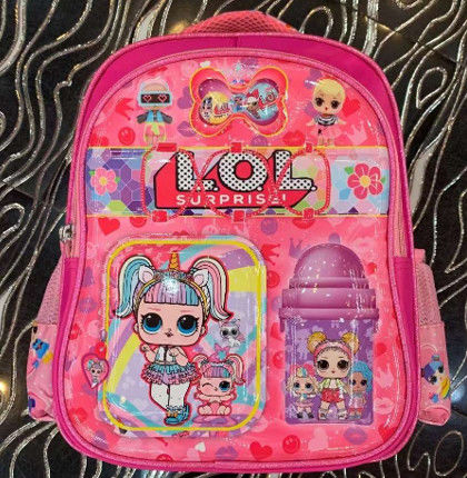 สีชมพู ขั้นต่ํา น้ําหนักเบา กระเป๋าสตางค์โรงเรียนที่กําหนดเอง Outdoor Custom Casual Backpack สําหรับเด็กผู้หญิง