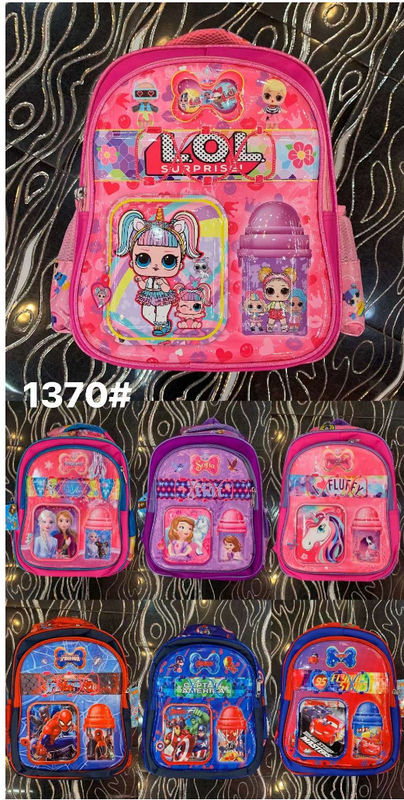 สีชมพู ขั้นต่ํา น้ําหนักเบา กระเป๋าสตางค์โรงเรียนที่กําหนดเอง Outdoor Custom Casual Backpack สําหรับเด็กผู้หญิง
