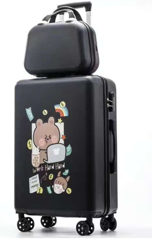 รายการใหม่ ABS รายการกระเป๋าเดินทาง กระเป๋าขึ้นเครื่อง ผู้หญิงหลายสี PC หนังแข็ง กระเป๋าเดินทางรูปแบบการเดินทาง