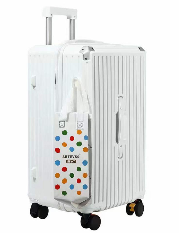 โรงงานออกแบบใหม่ ขายปลีก กระเป๋าเดินทางขนาดใหญ่ พกพาสะพายสินค้า PC ABS หนังแข็ง ล้อหมุน รวมล็อก