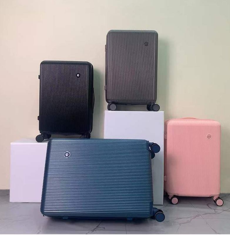 ซีปเปอร์เฟรม USB Port เซตกระเป๋าเดินทาง พร้อมตัวถือถ้วย กระเป๋าเดินทางกระเป๋าเดินทาง ABS คุณภาพสูง