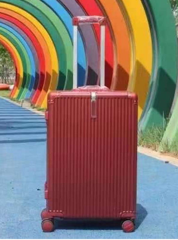กล่องของขวัญ 22 นิ้ว สําหรับสุนัข สีชมพูเล็ก กระเป๋าเดินทางอลูมิเนียมครบครัน